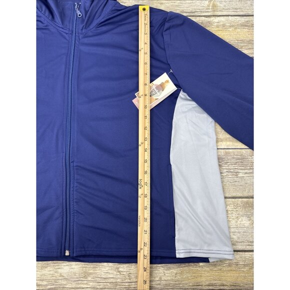 Shadow Sport Fitted Colorblock Belle Sleeve Zip Front Jacket Size 3X Blueprint‎ - Picture 7 of 9